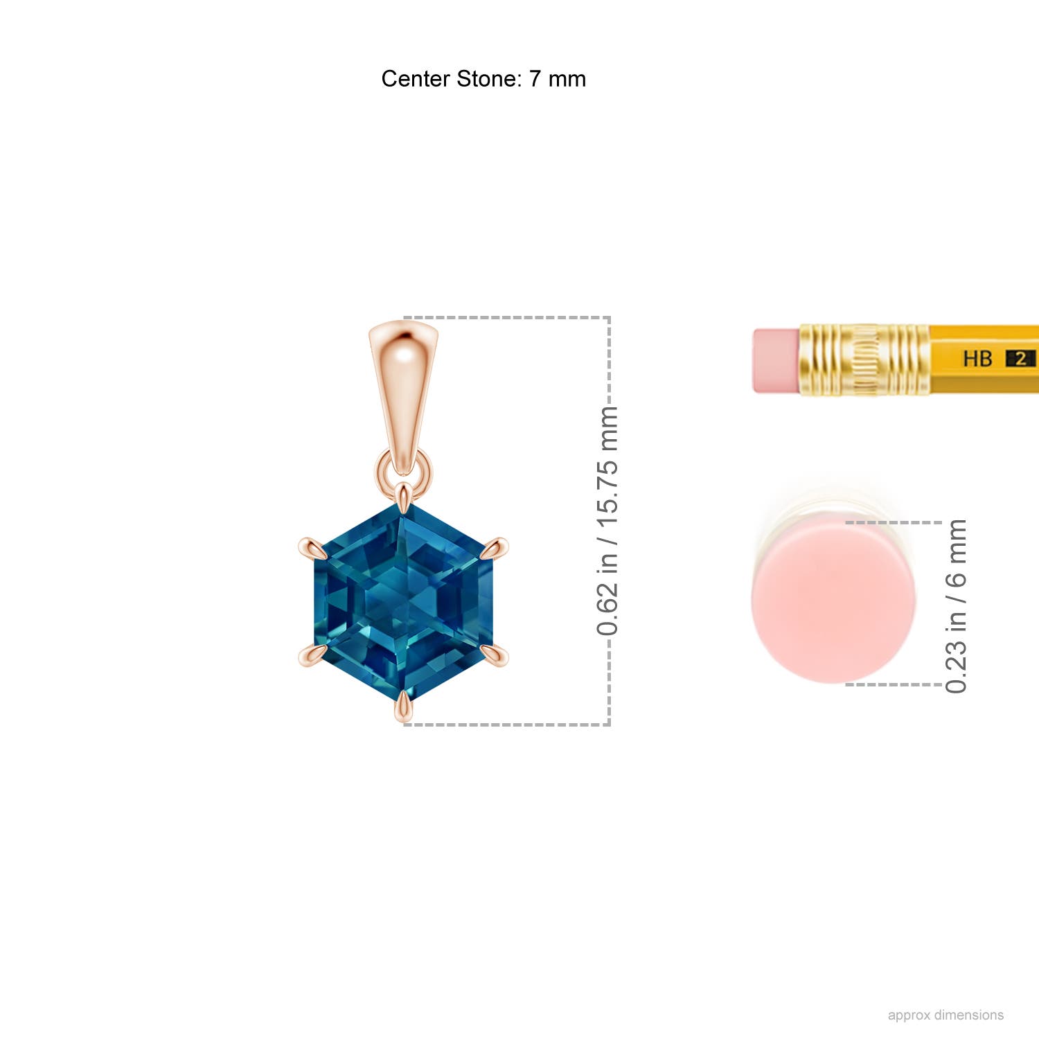 AAAA - London Blue Topaz / 1.8 CT / 14 KT Rose Gold