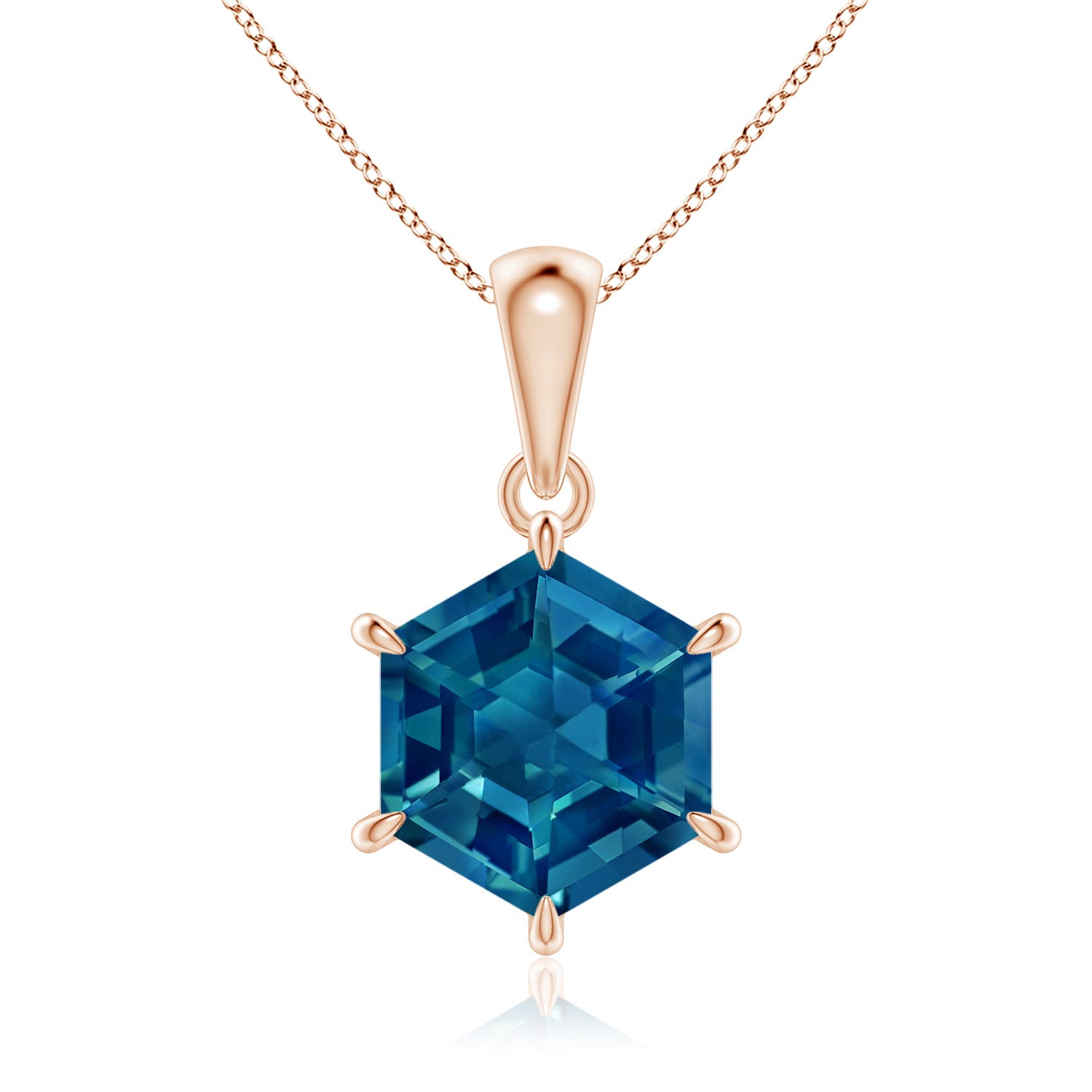 AAAA - London Blue Topaz / 2.4 CT / 14 KT Rose Gold