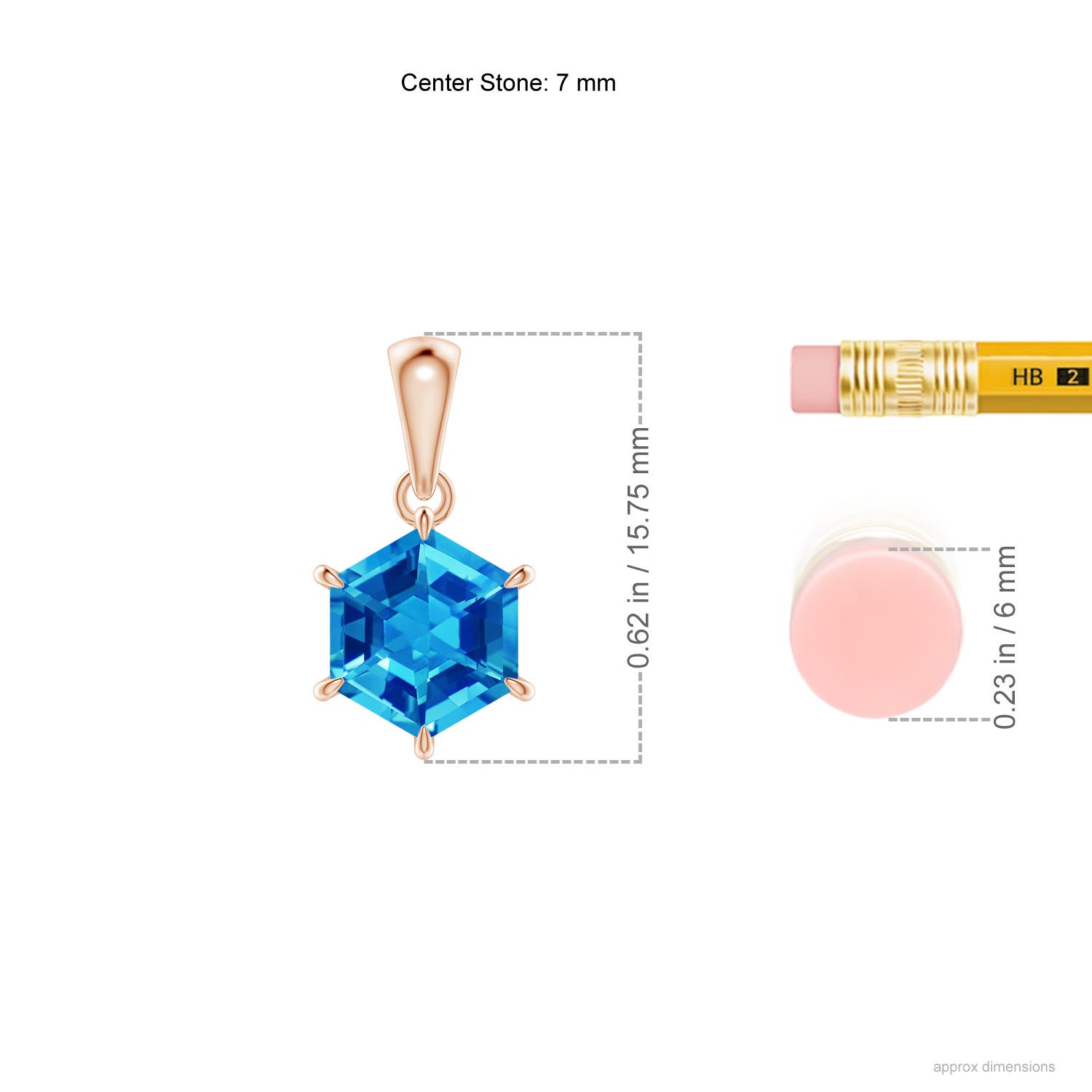 AAAA - Swiss Blue Topaz / 1.8 CT / 14 KT Rose Gold