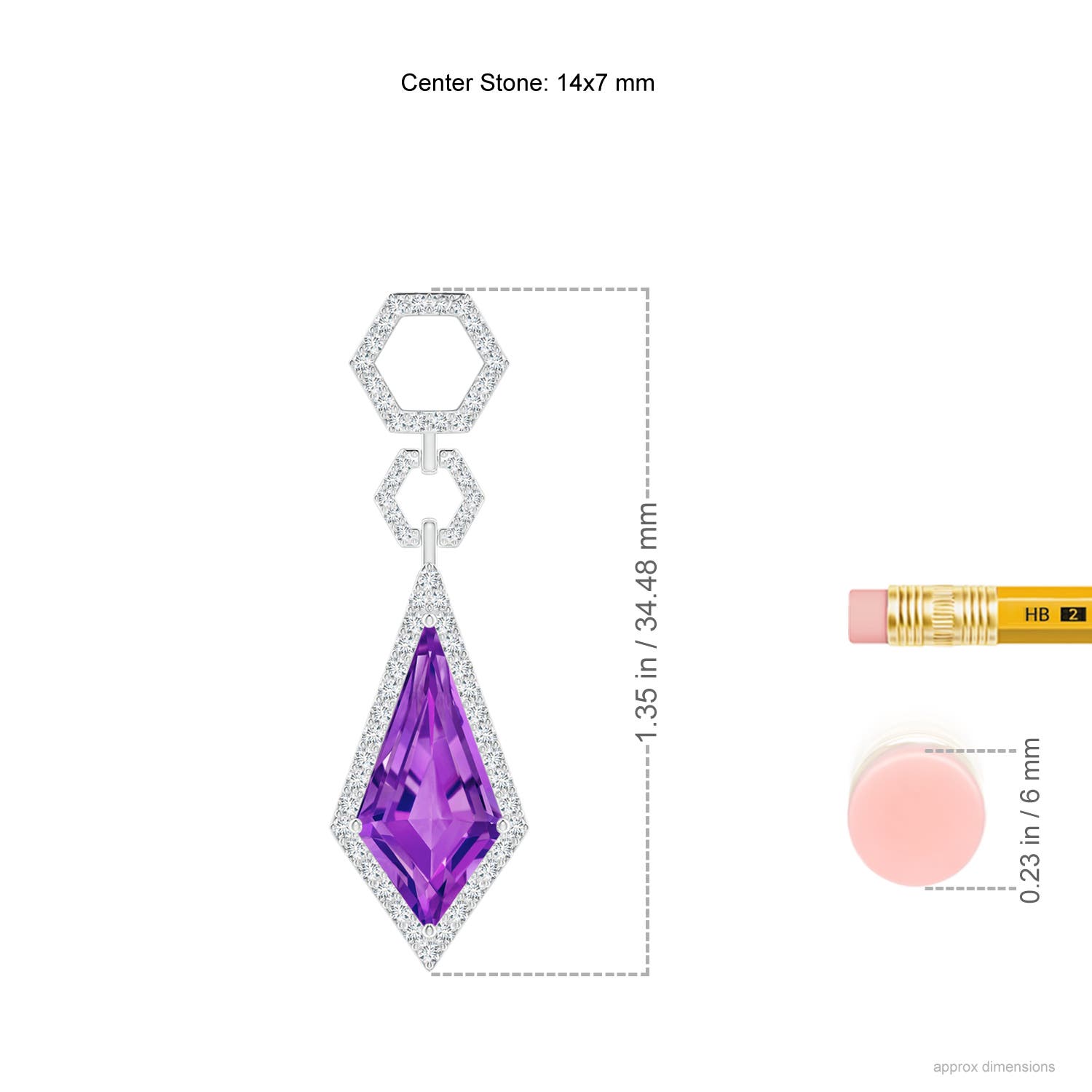 AAAA - Amethyst / 3.79 CT / 14 KT White Gold