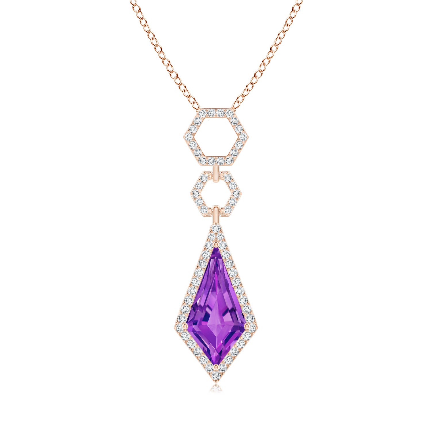 AAAA - Amethyst / 4.86 CT / 14 KT Rose Gold