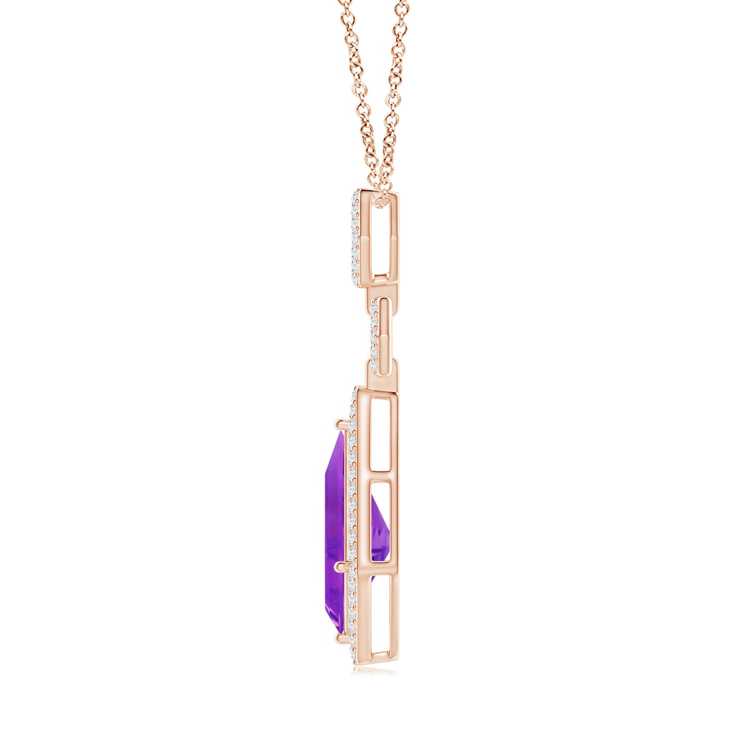 AAAA - Amethyst / 4.86 CT / 14 KT Rose Gold