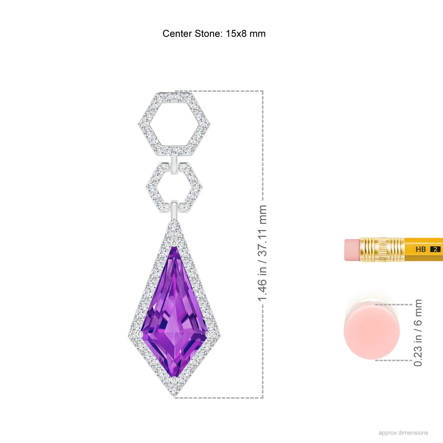 AAAA - Amethyst / 4.86 CT / 14 KT White Gold