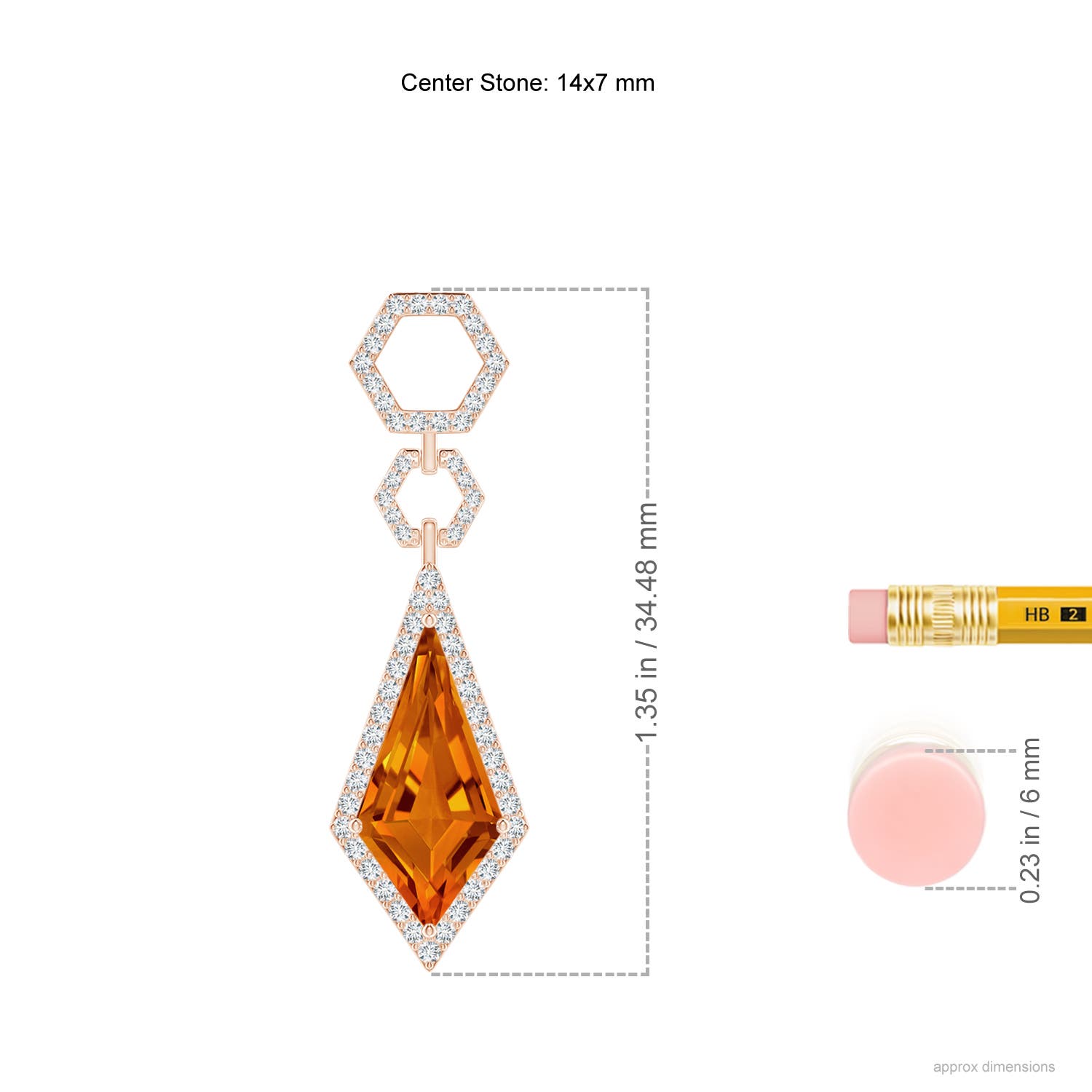 AAAA - Citrine / 3.79 CT / 14 KT Rose Gold