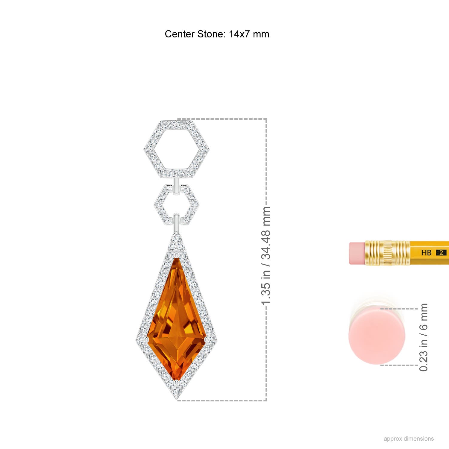 AAAA - Citrine / 3.79 CT / 14 KT White Gold