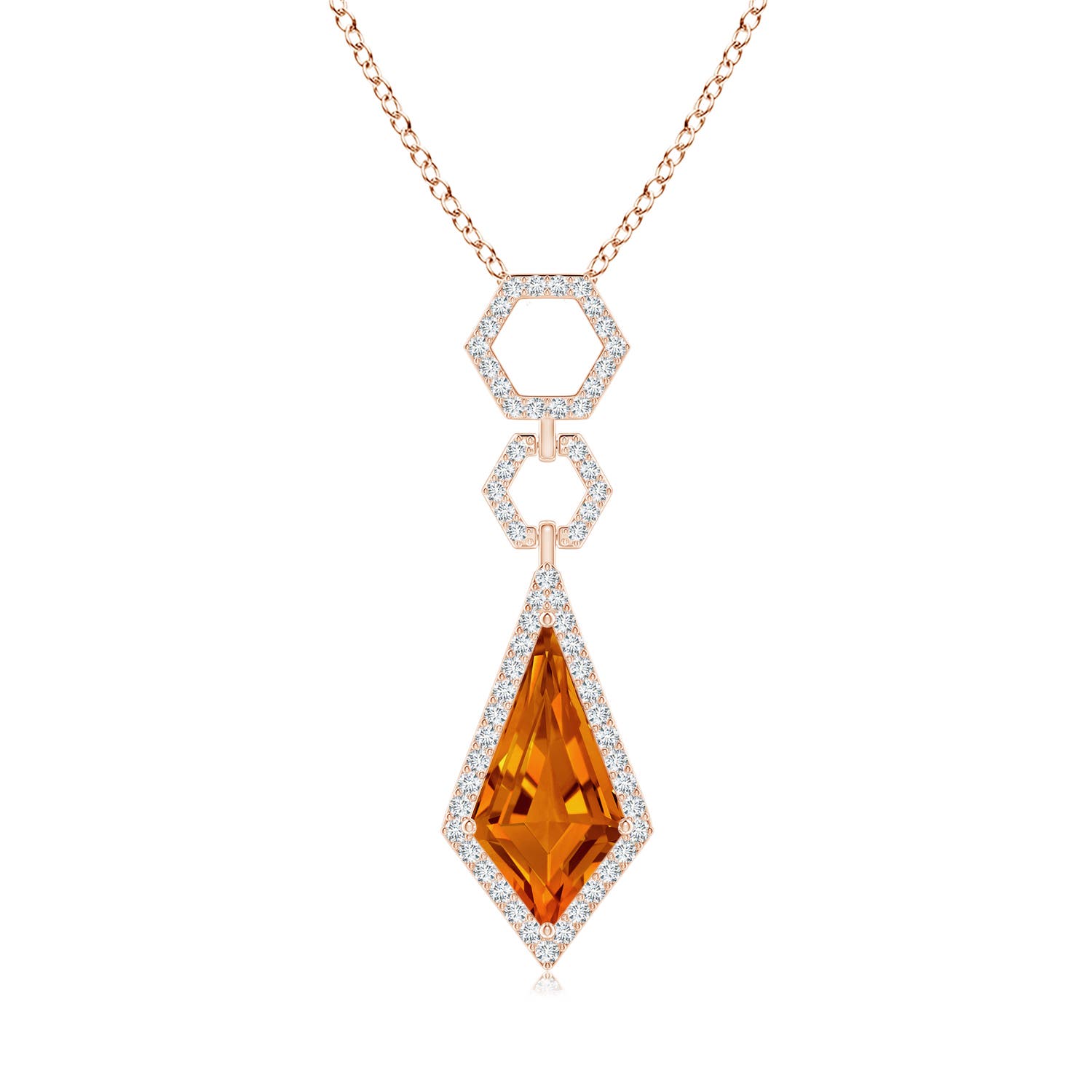 AAAA - Citrine / 4.86 CT / 14 KT Rose Gold