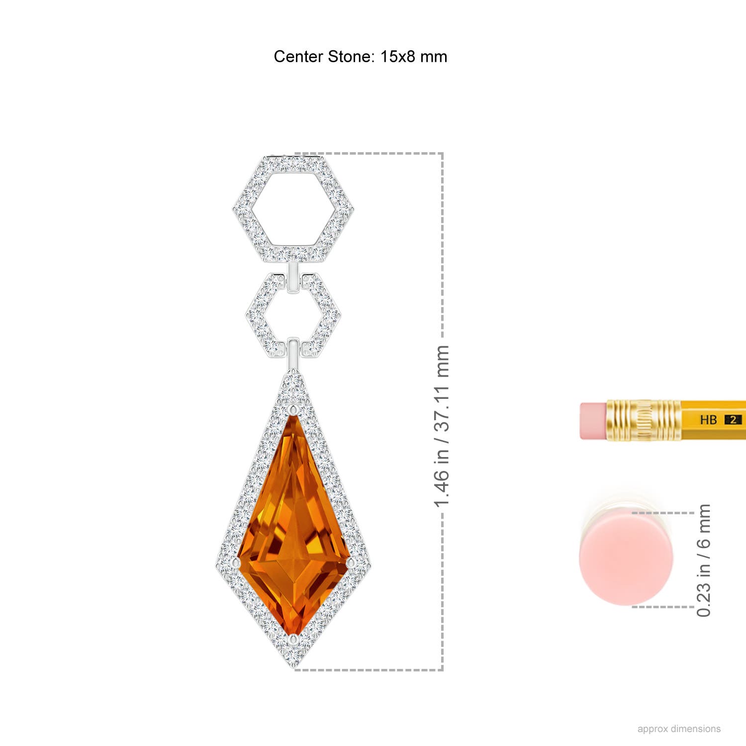 AAAA - Citrine / 4.86 CT / 14 KT White Gold