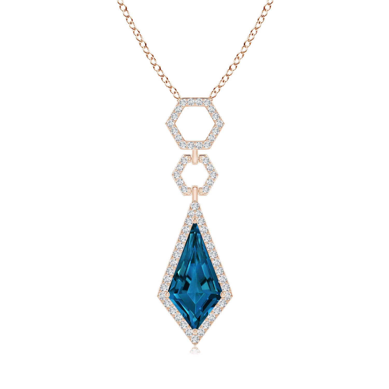 AAAA - London Blue Topaz / 5.76 CT / 14 KT Rose Gold