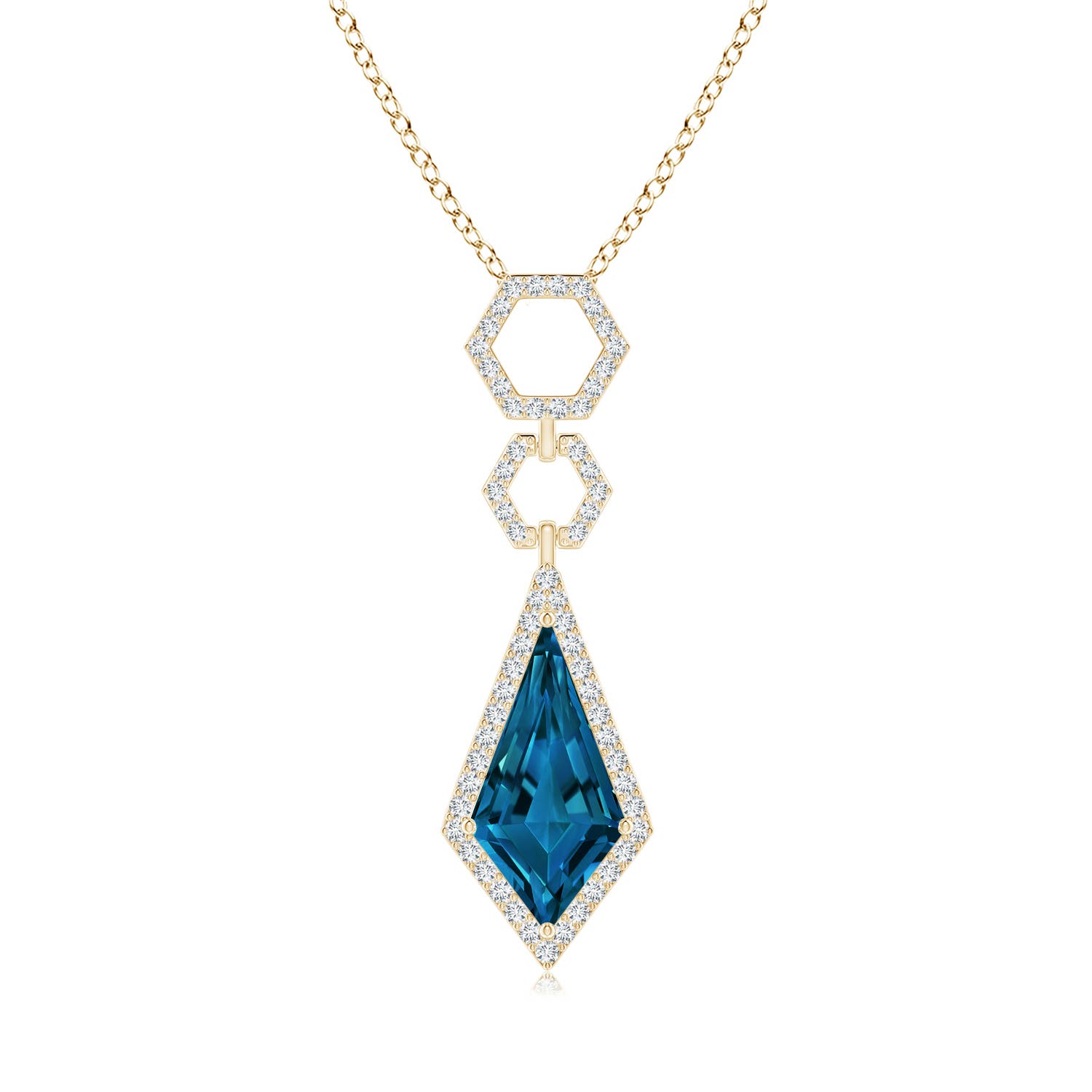 AAAA - London Blue Topaz / 5.76 CT / 14 KT Yellow Gold