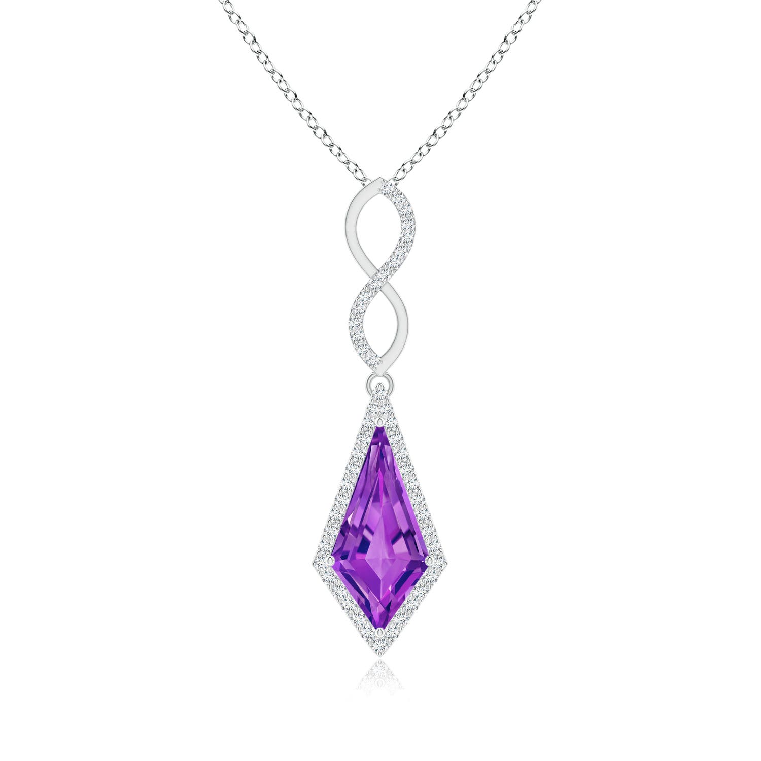 AAAA - Amethyst / 3.71 CT / 14 KT White Gold