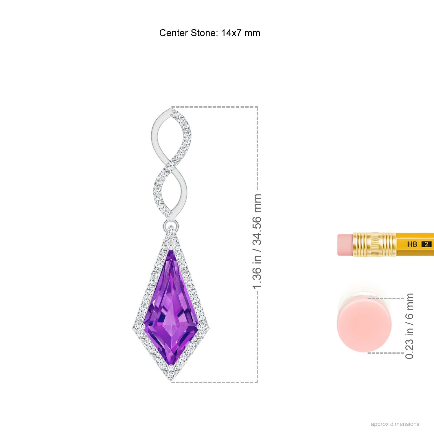 AAAA - Amethyst / 3.71 CT / 14 KT White Gold