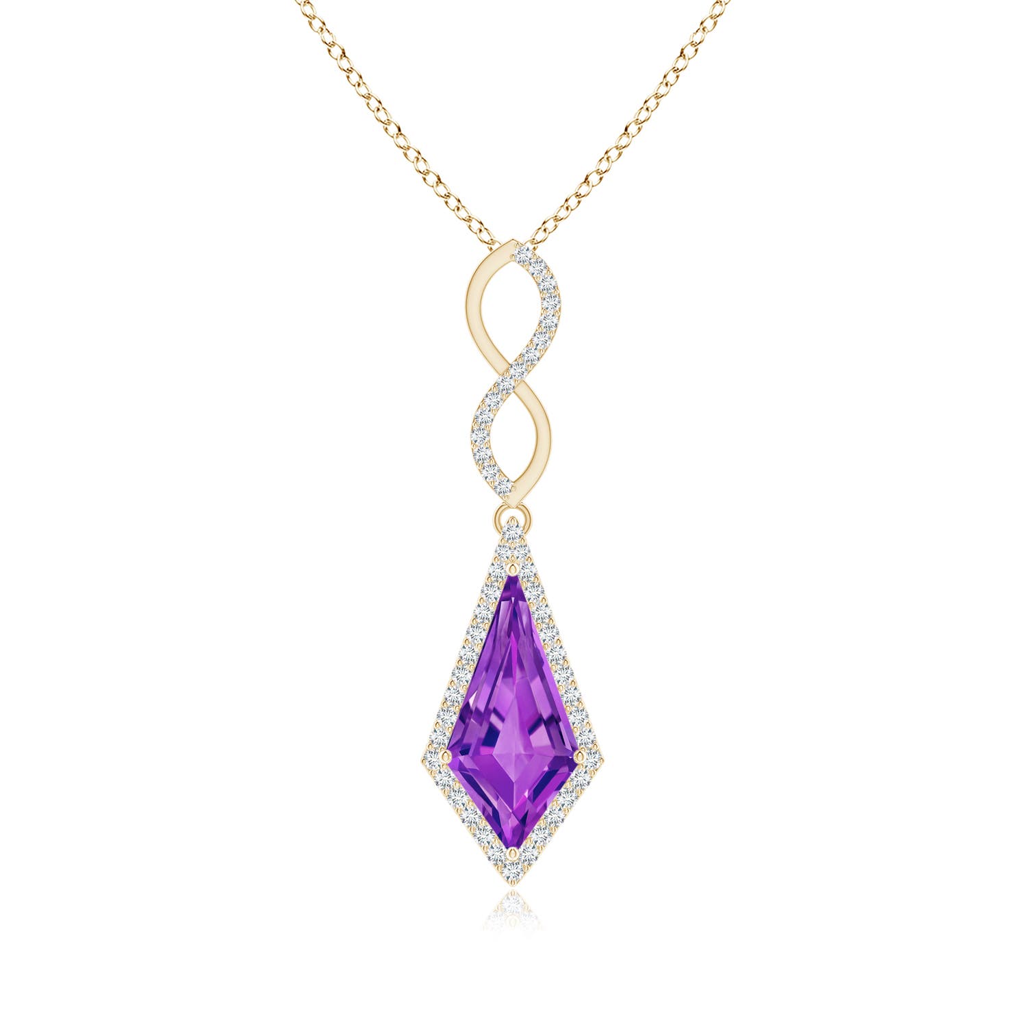 AAAA - Amethyst / 3.71 CT / 14 KT Yellow Gold