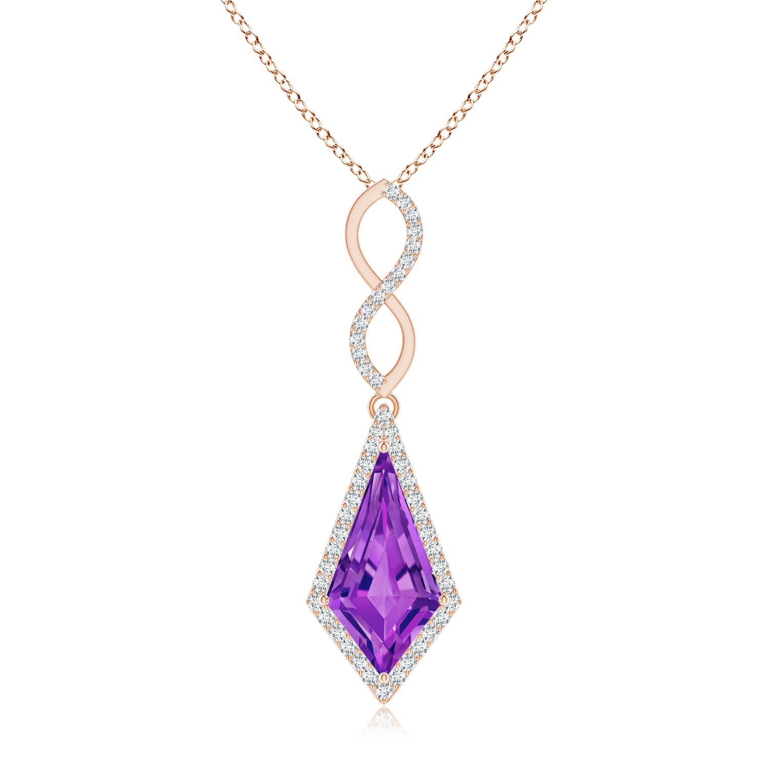 AAAA - Amethyst / 4.78 CT / 14 KT Rose Gold