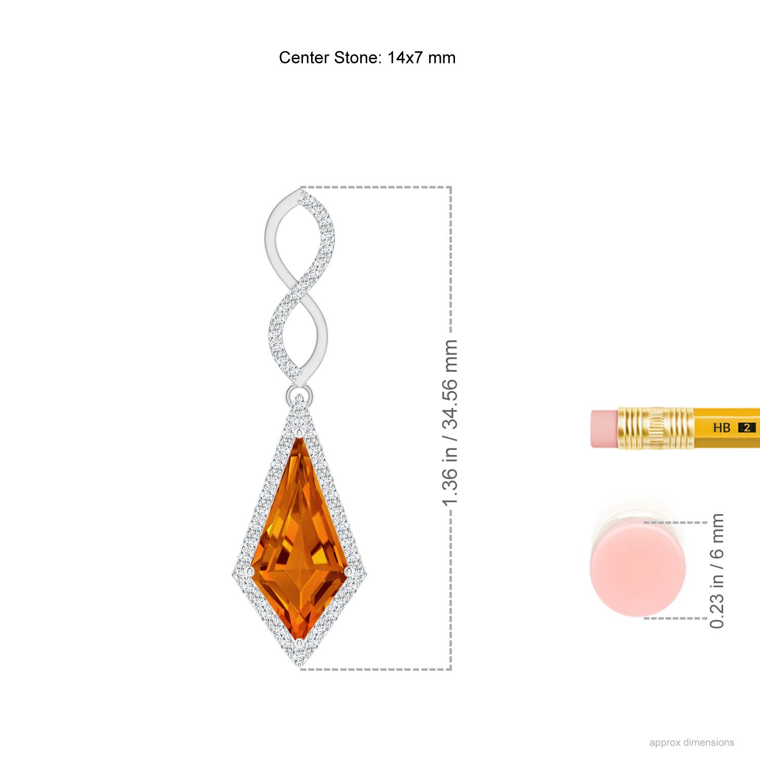 AAAA - Citrine / 3.71 CT / 14 KT White Gold