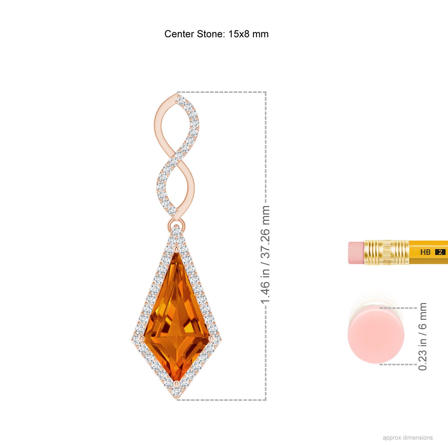 AAAA - Citrine / 4.78 CT / 14 KT Rose Gold