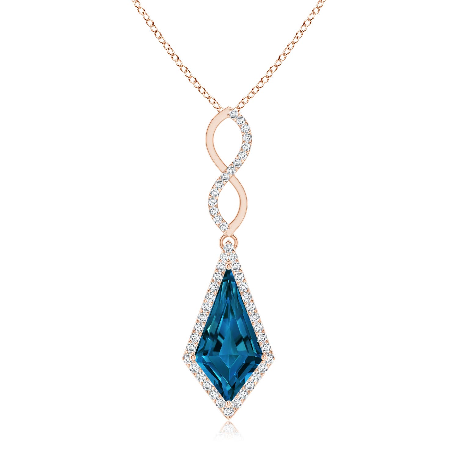 AAAA - London Blue Topaz / 5.68 CT / 14 KT Rose Gold