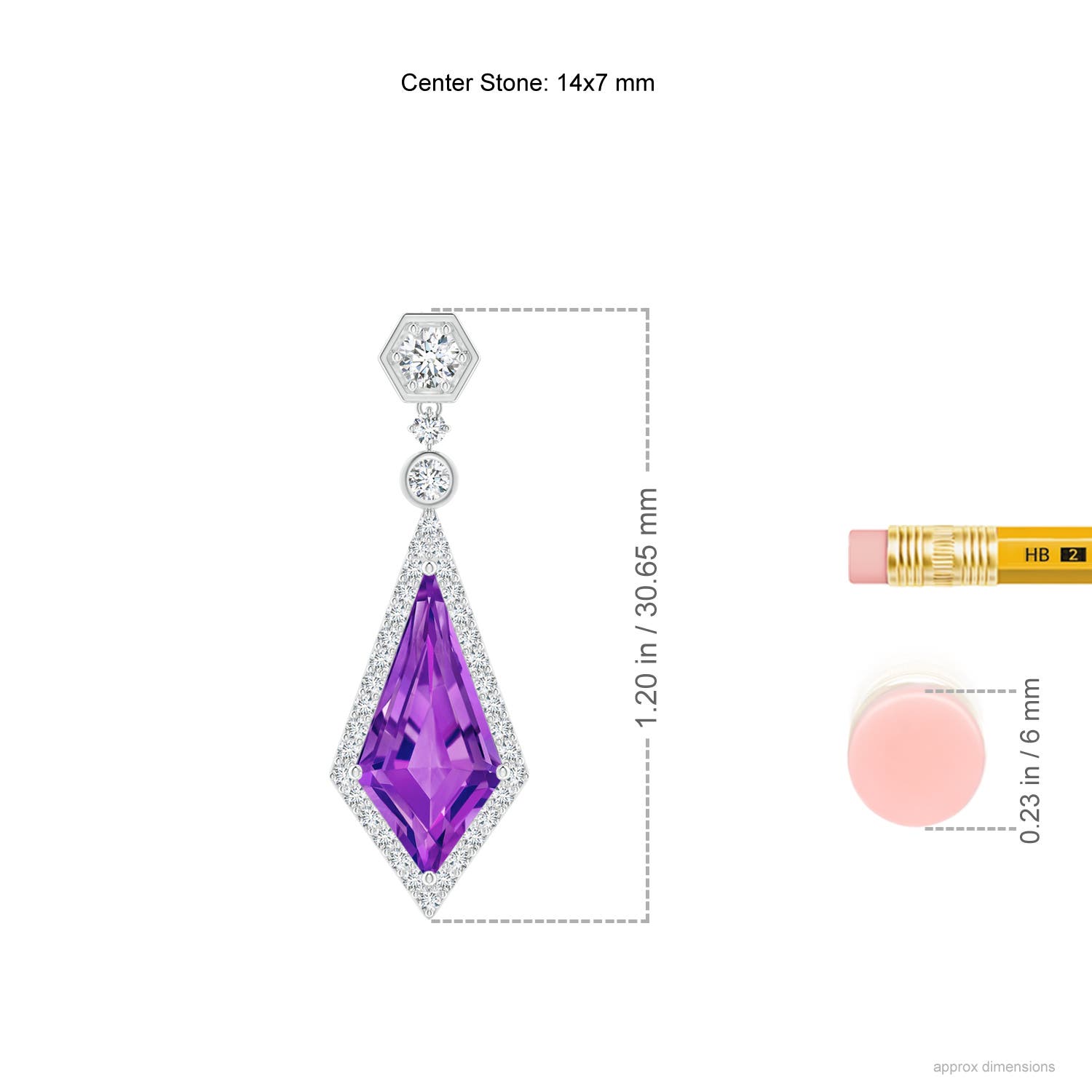 AAAA - Amethyst / 3.82 CT / 14 KT White Gold