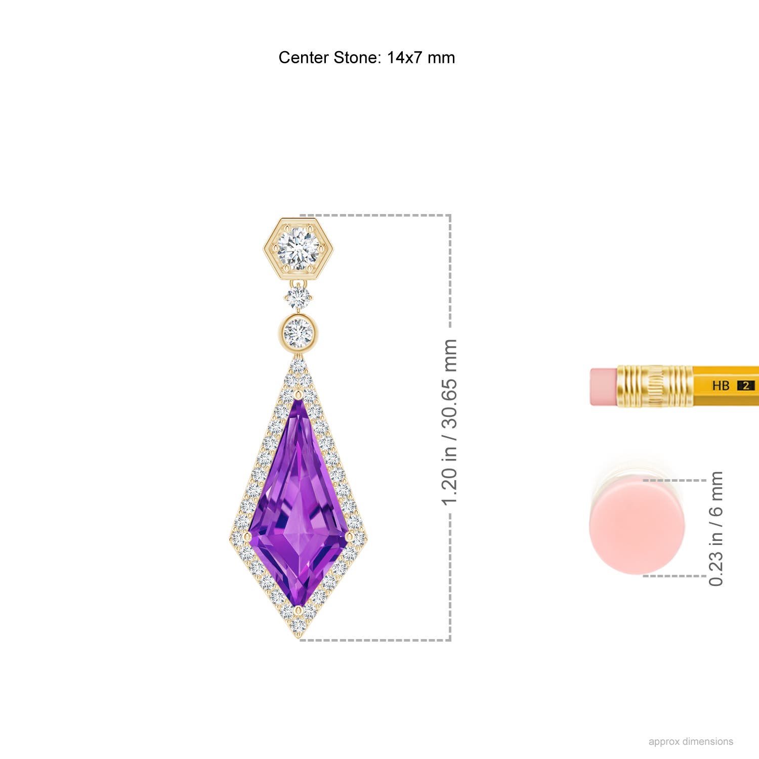 AAAA - Amethyst / 3.82 CT / 14 KT Yellow Gold