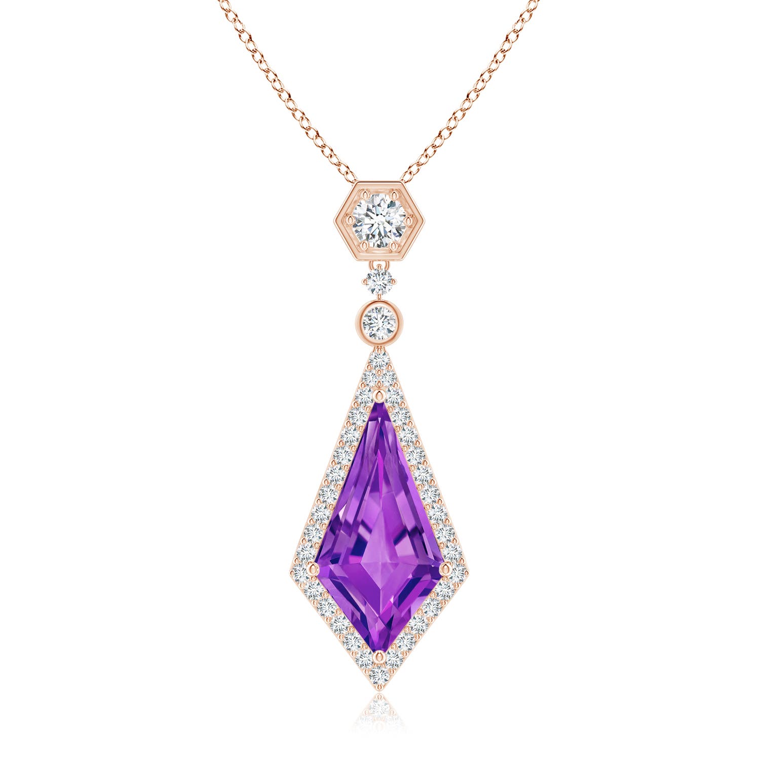 AAAA - Amethyst / 4.91 CT / 14 KT Rose Gold