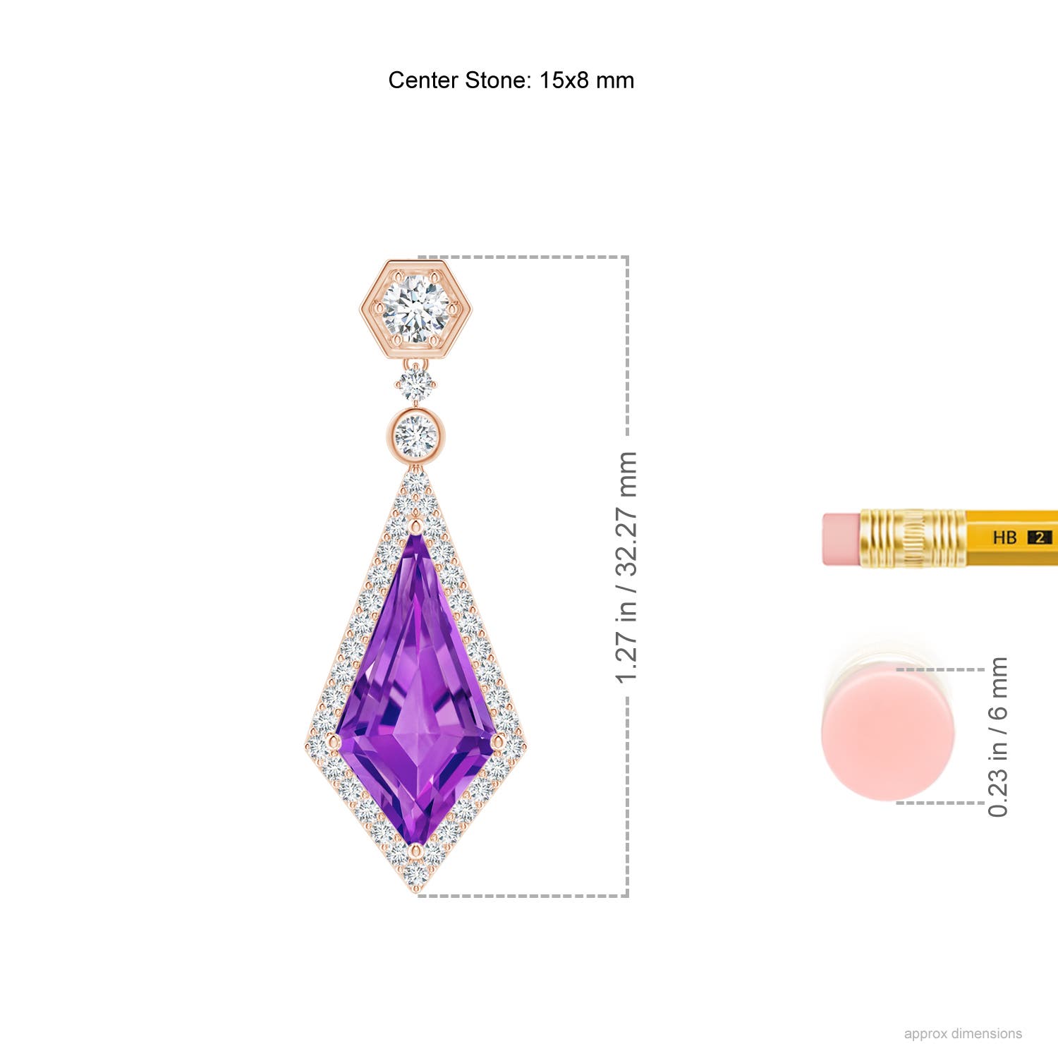 AAAA - Amethyst / 4.91 CT / 14 KT Rose Gold