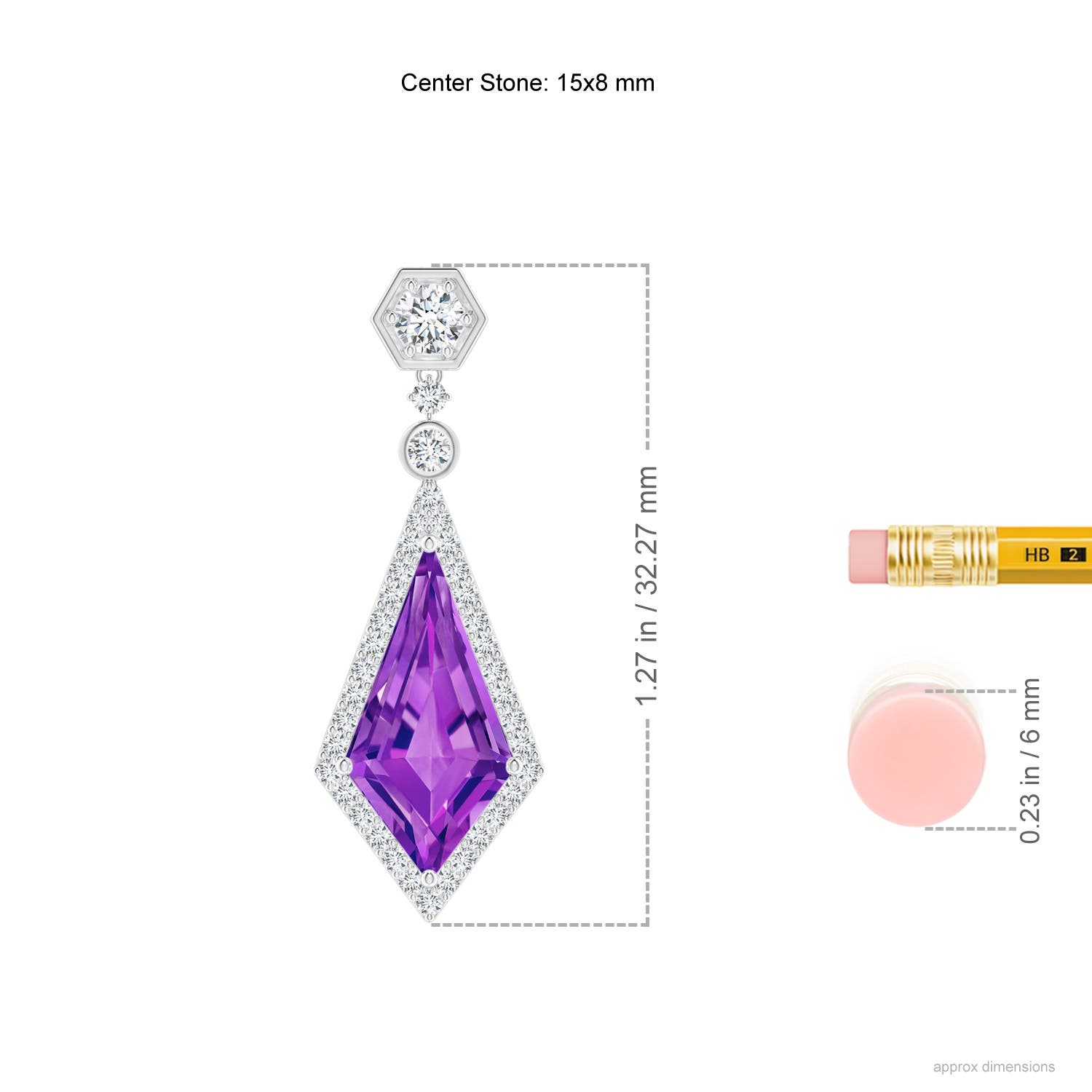 AAAA - Amethyst / 4.91 CT / 14 KT White Gold