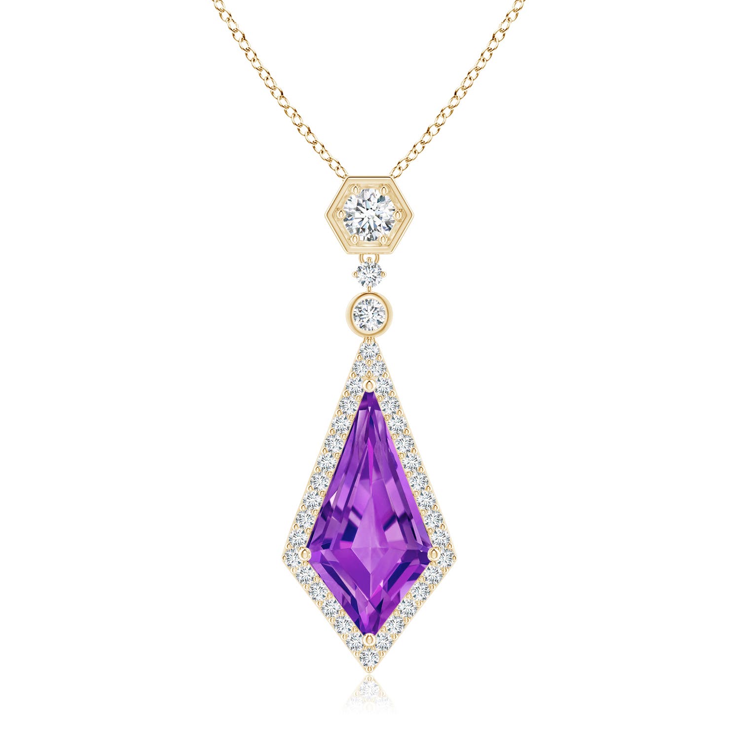 AAAA - Amethyst / 4.91 CT / 14 KT Yellow Gold