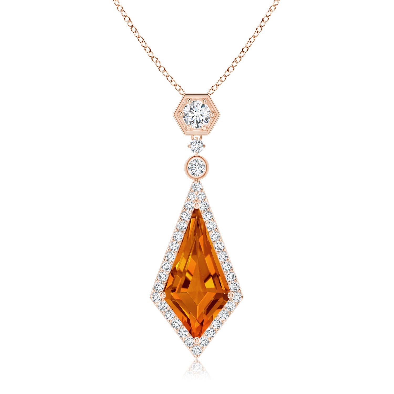 AAAA - Citrine / 4.91 CT / 14 KT Rose Gold