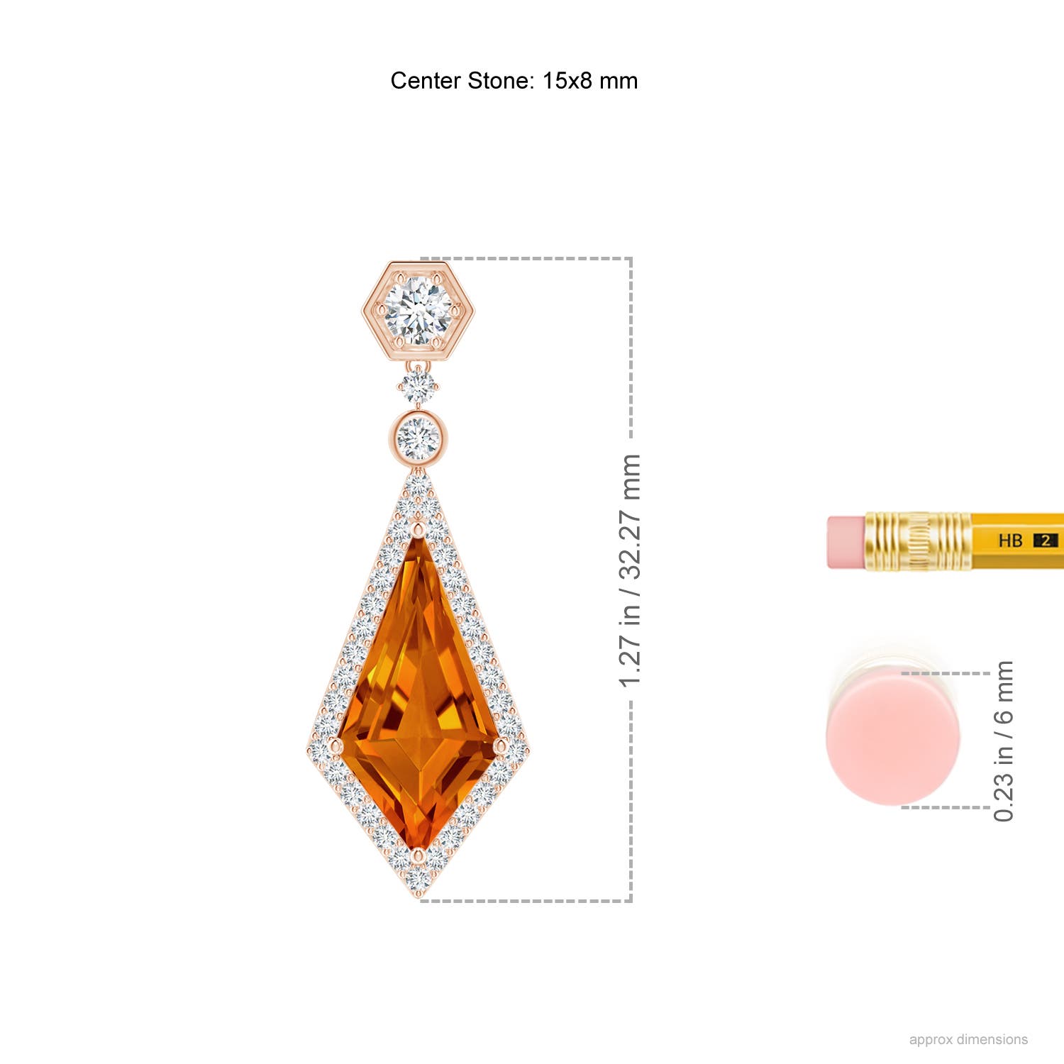 AAAA - Citrine / 4.91 CT / 14 KT Rose Gold