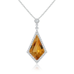 Citrine Halo Necklaces & Pendants