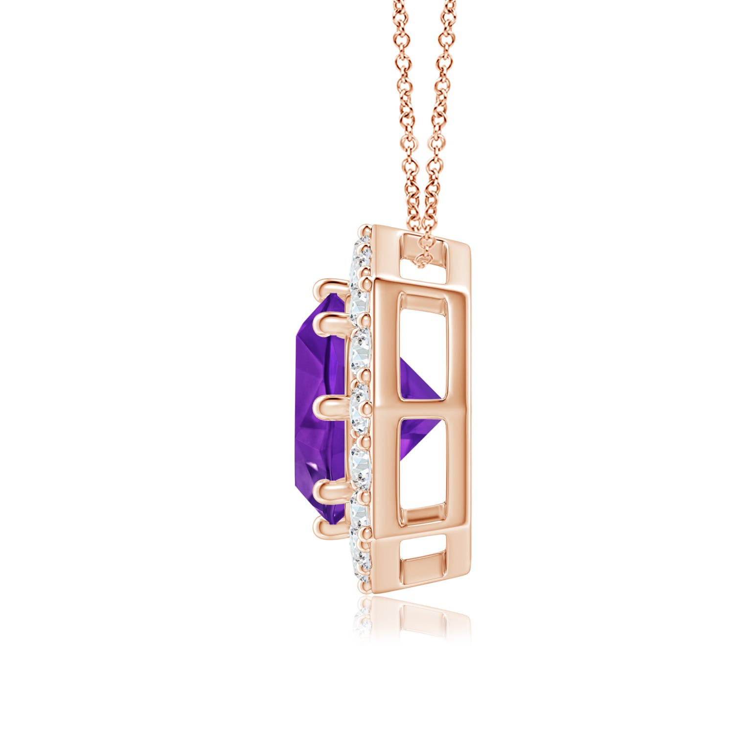 AAAA - Amethyst / 4.73 CT / 14 KT Rose Gold