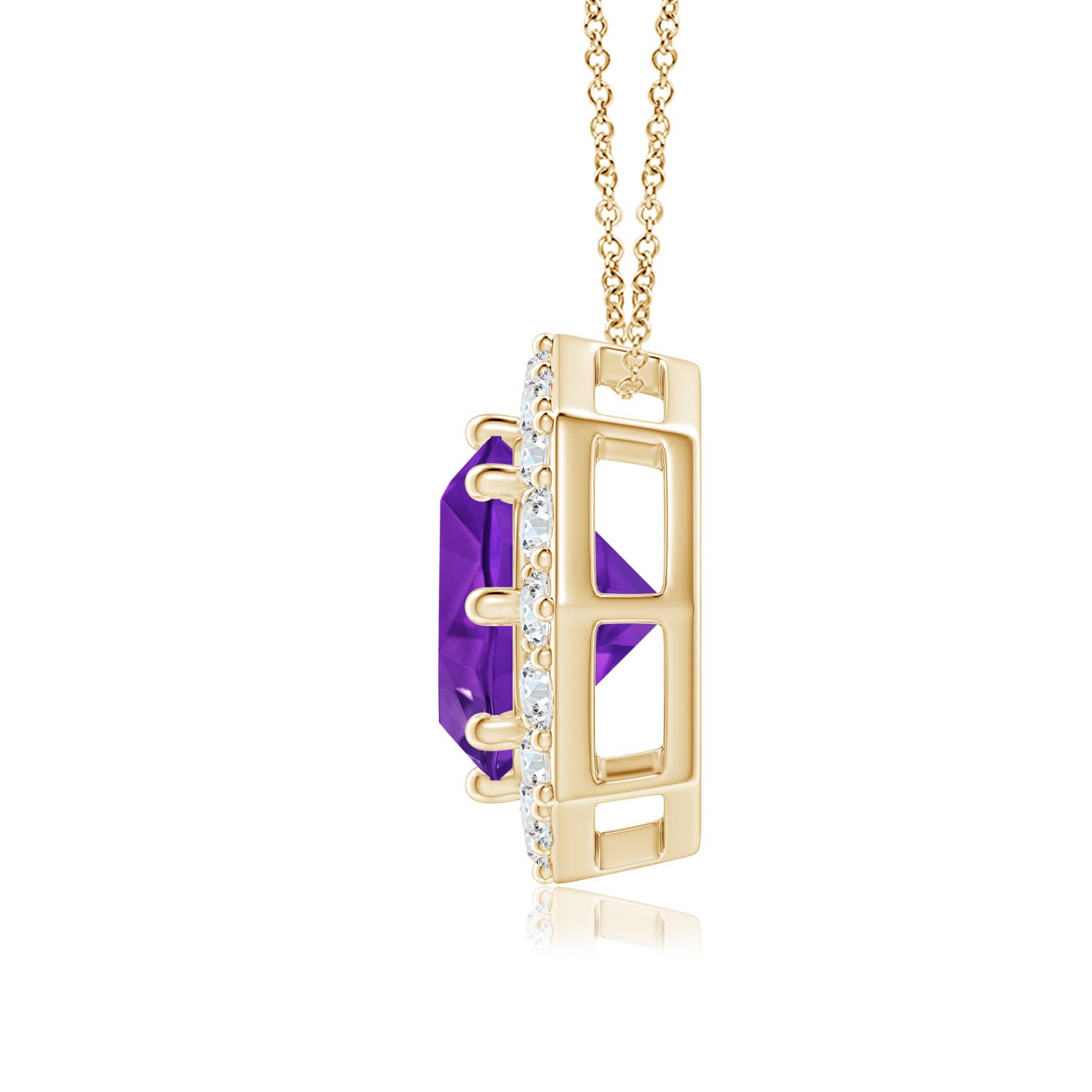 AAAA - Amethyst / 4.73 CT / 14 KT Yellow Gold