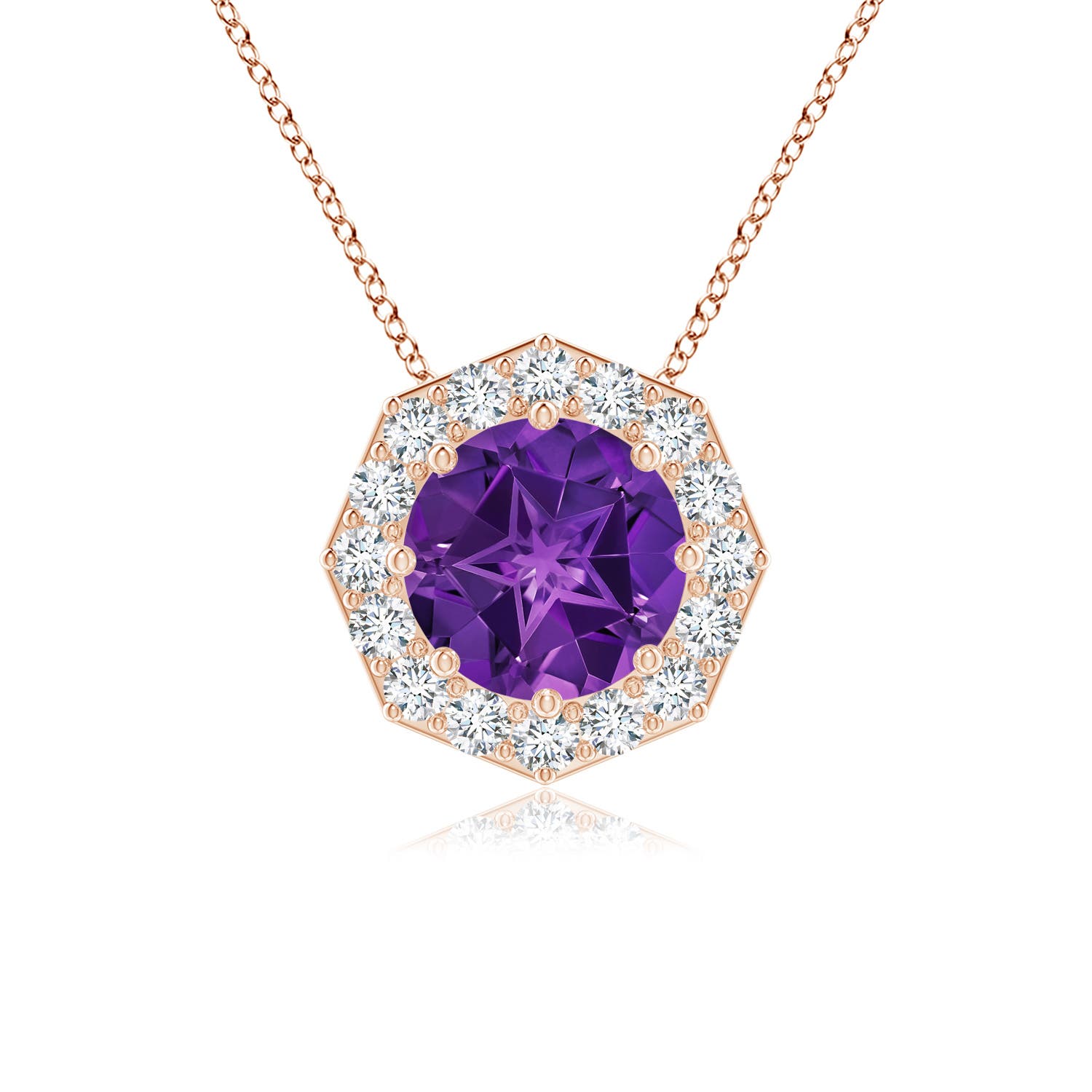 AAAA - Amethyst / 2.56 CT / 14 KT Rose Gold