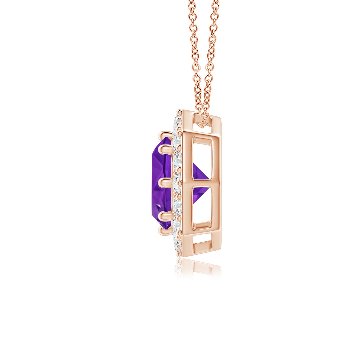 AAAA - Amethyst / 2.56 CT / 14 KT Rose Gold