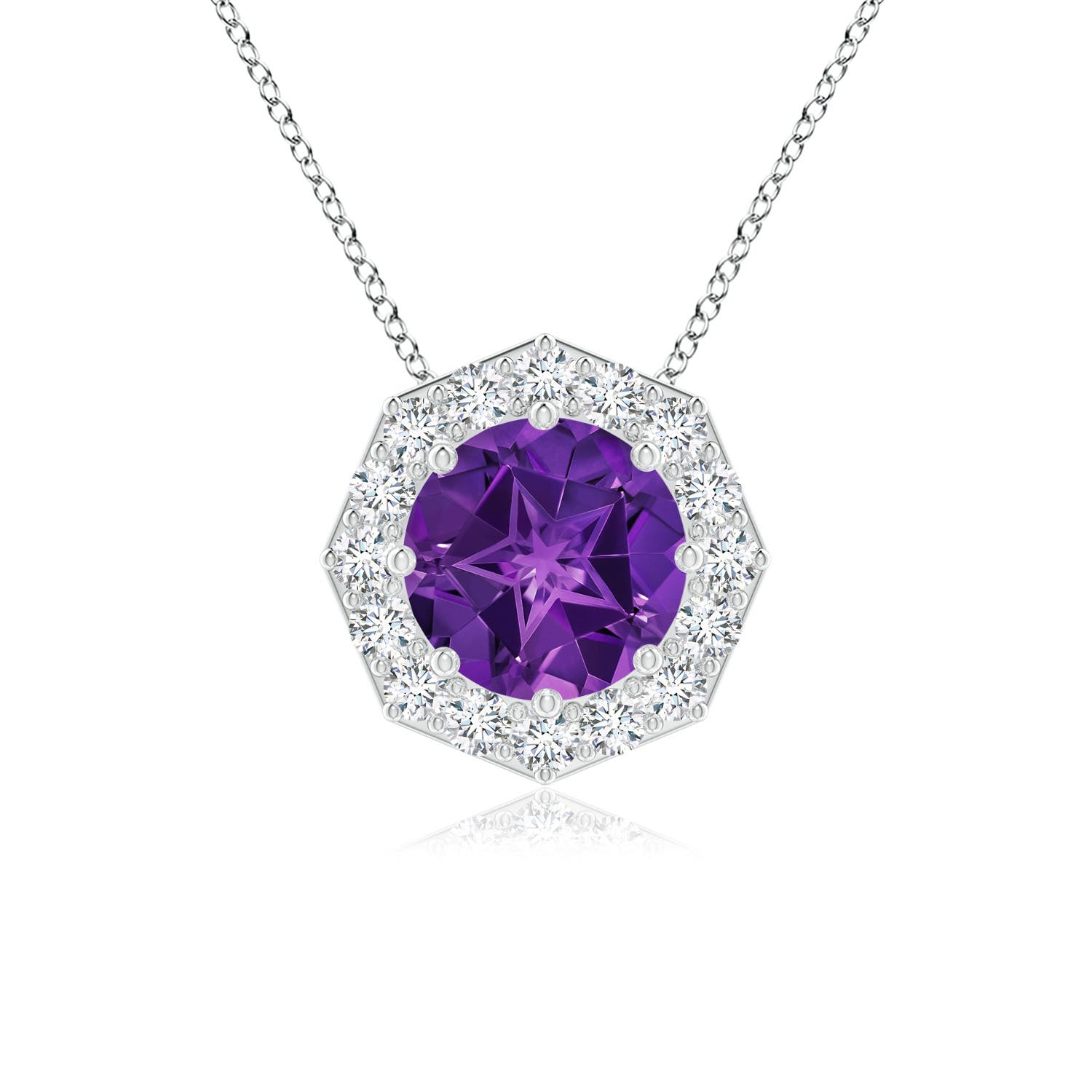 AAAA - Amethyst / 2.56 CT / 14 KT White Gold