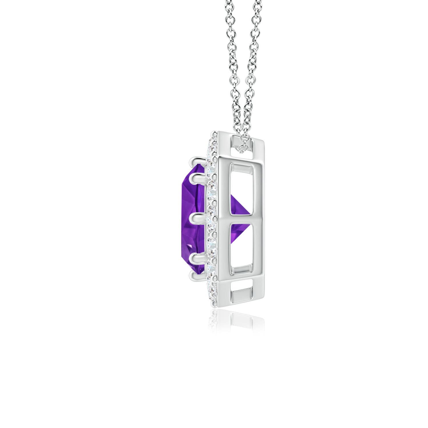 AAAA - Amethyst / 2.56 CT / 14 KT White Gold