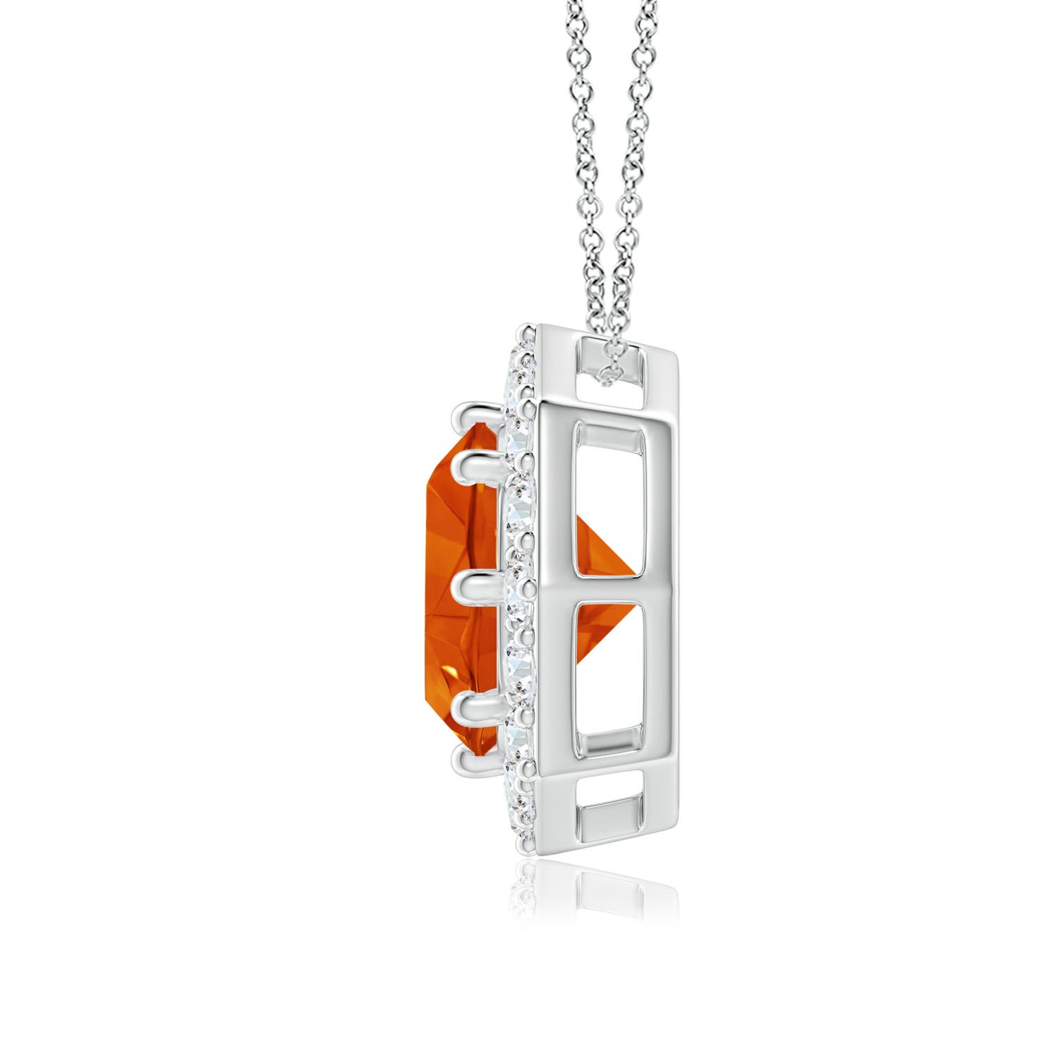 AAAA - Citrine / 4.73 CT / 14 KT White Gold