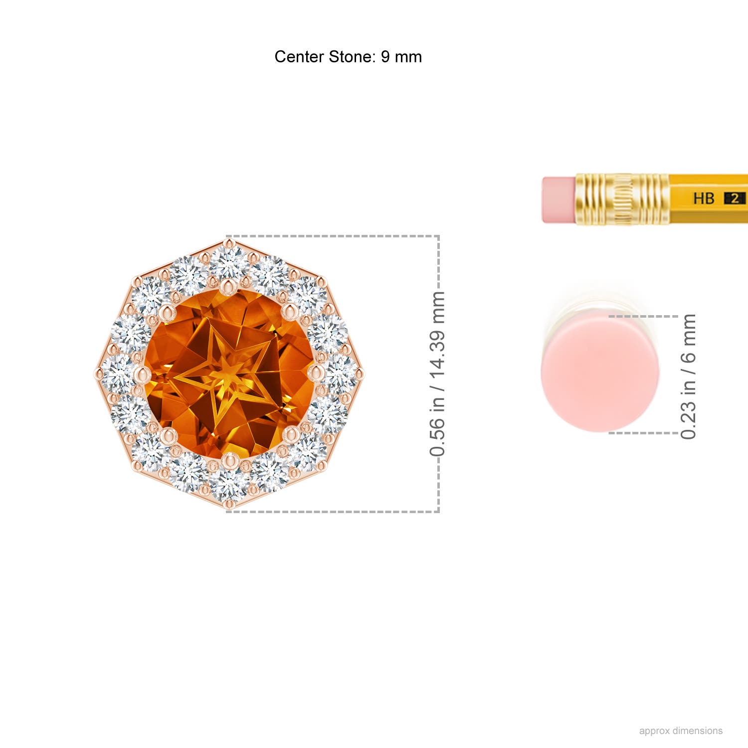 AAAA - Citrine / 2.56 CT / 14 KT Rose Gold