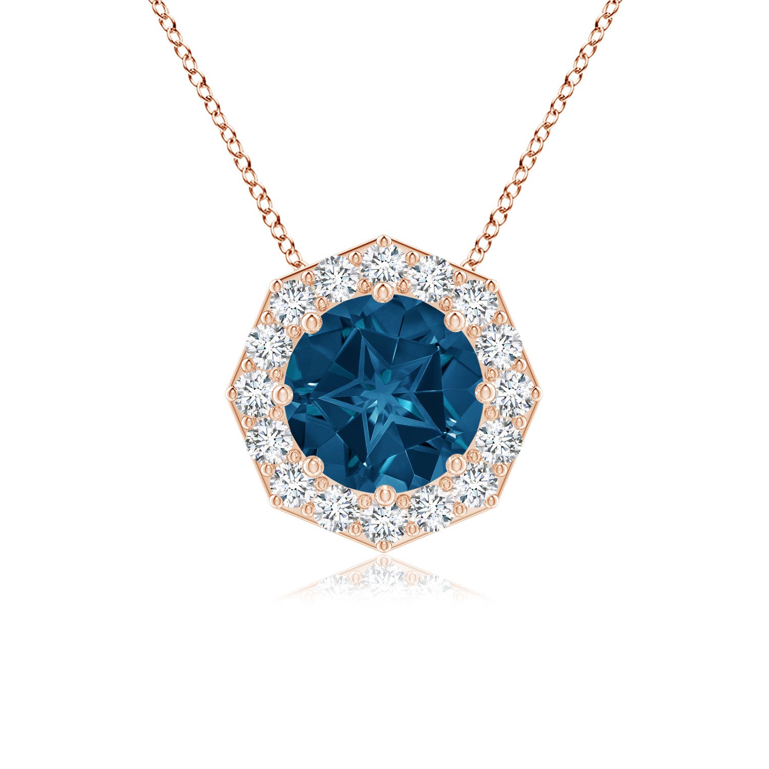 AAAA - London Blue Topaz / 2.96 CT / 14 KT Rose Gold