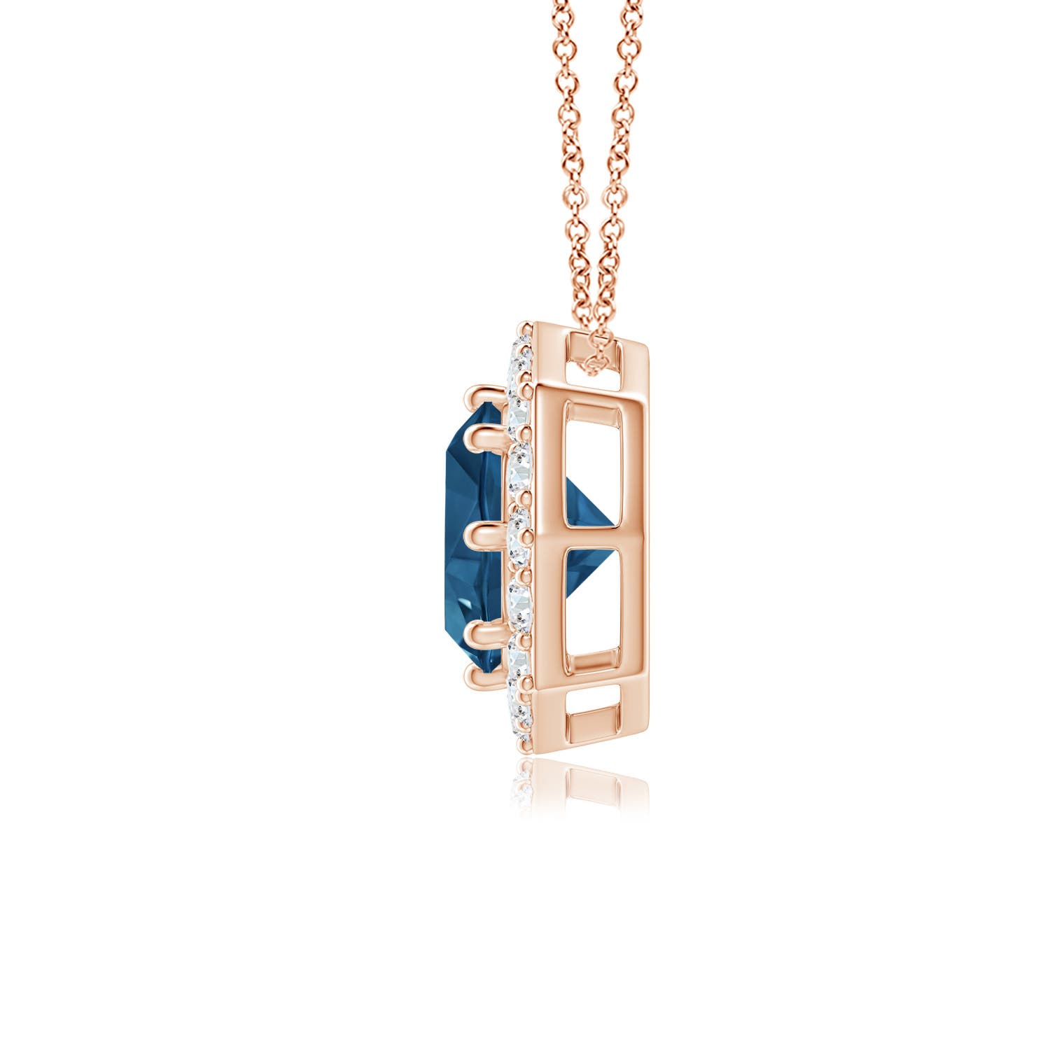 AAAA - London Blue Topaz / 2.96 CT / 14 KT Rose Gold