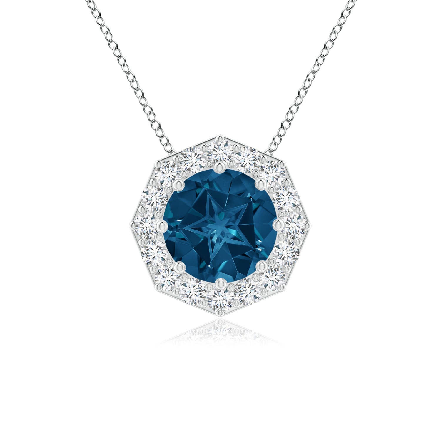 AAAA - London Blue Topaz / 2.96 CT / 14 KT White Gold