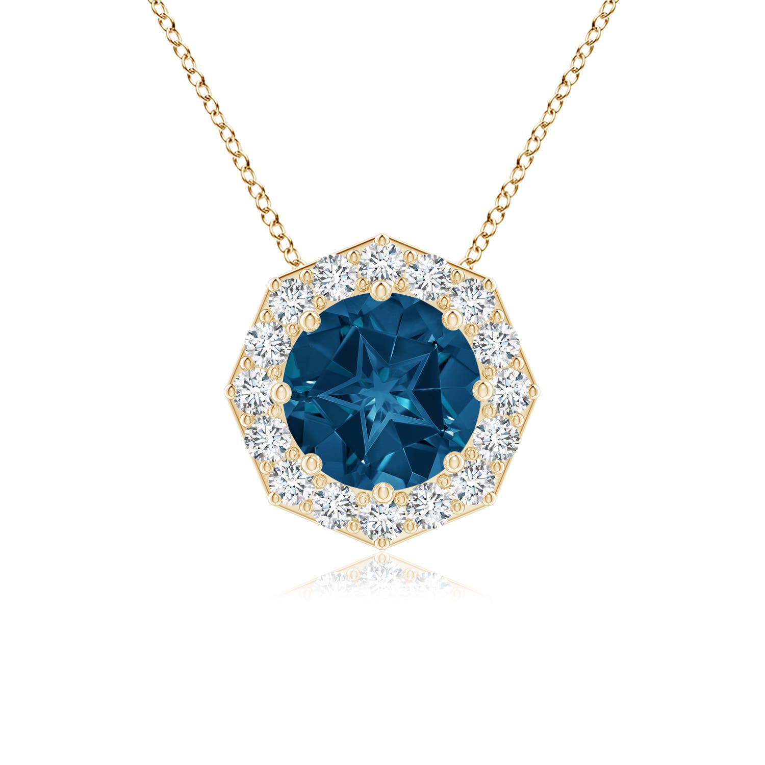 AAAA - London Blue Topaz / 2.96 CT / 14 KT Yellow Gold