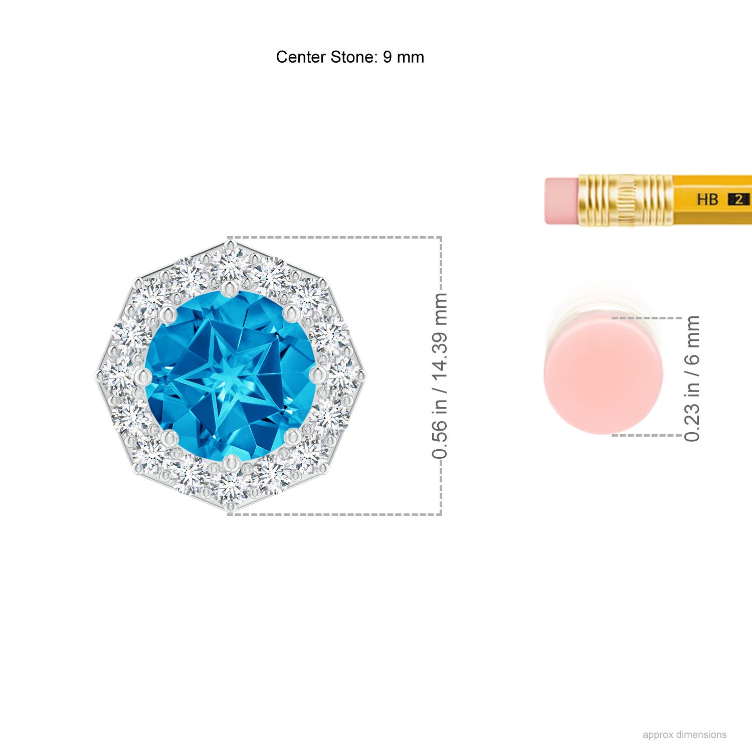 AAAA - Swiss Blue Topaz / 2.96 CT / 14 KT White Gold