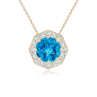 Round AAAA Swiss Blue Topaz