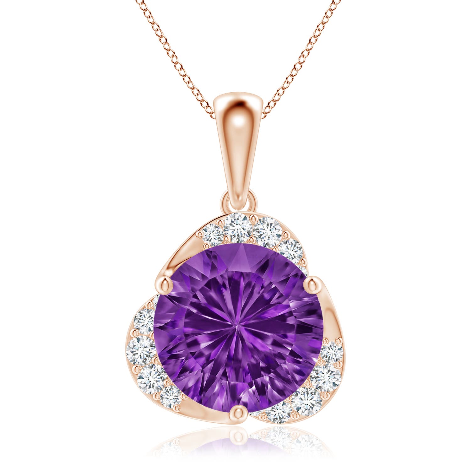 AAAA - Amethyst / 3.22 CT / 14 KT Rose Gold