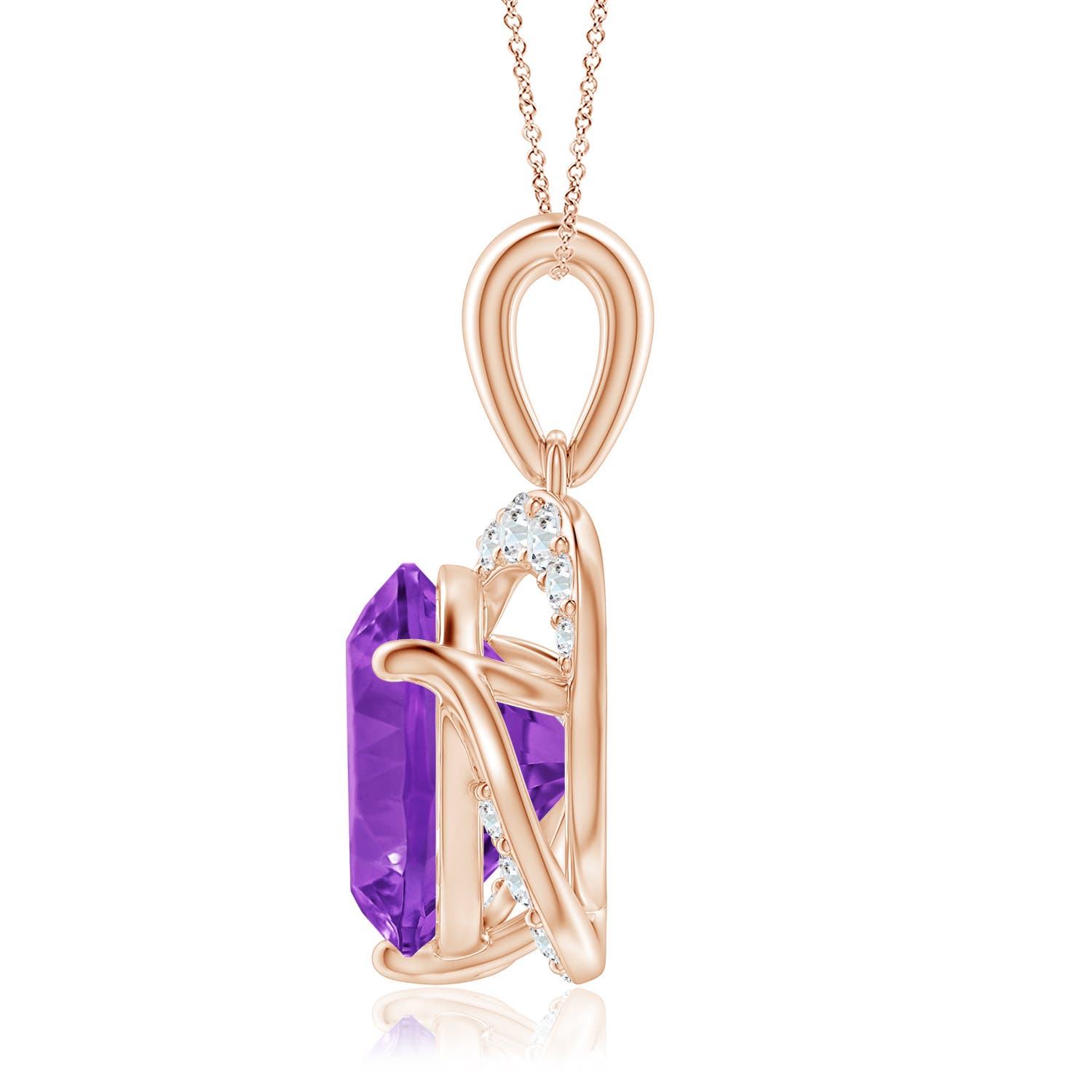 AAAA - Amethyst / 3.22 CT / 14 KT Rose Gold