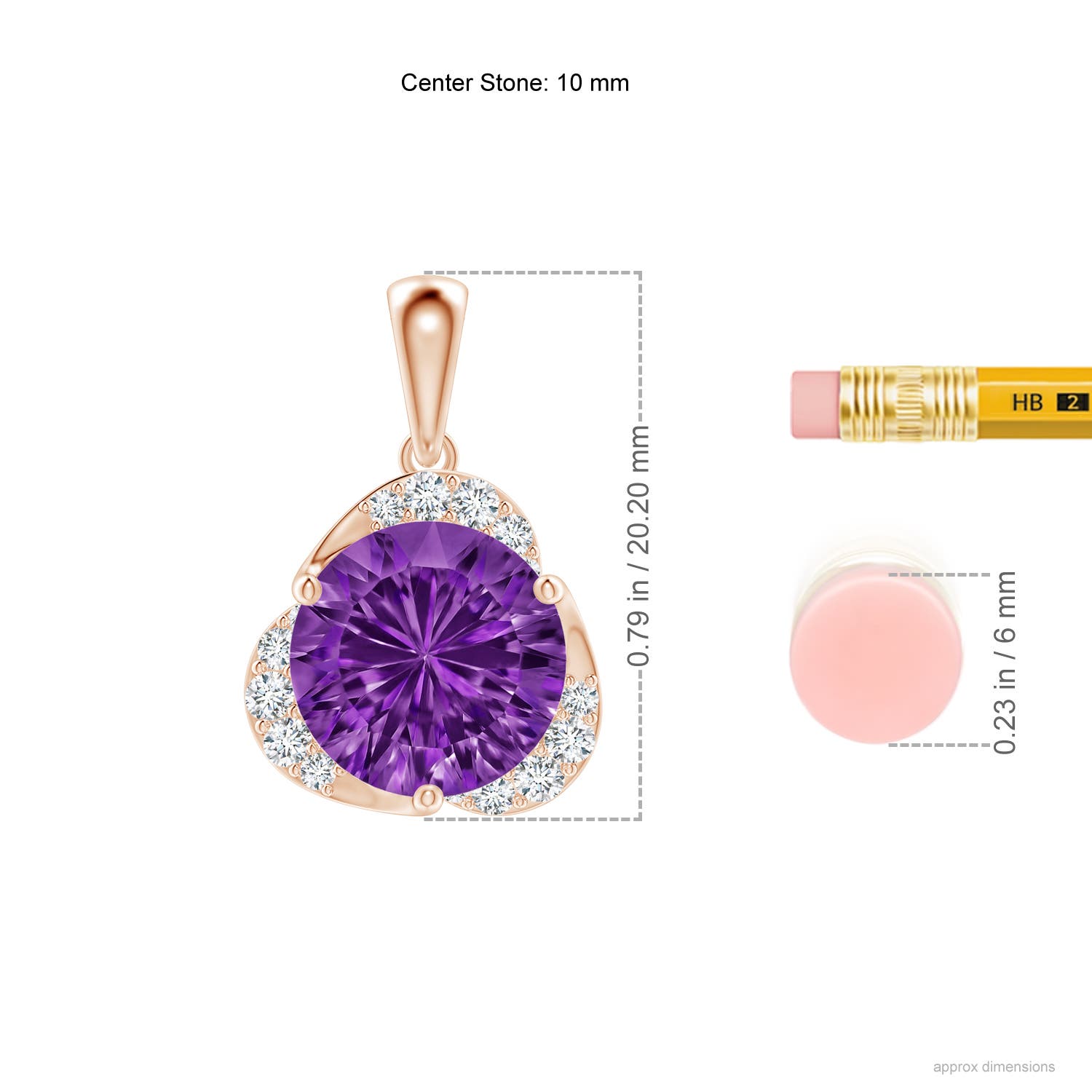 AAAA - Amethyst / 3.22 CT / 14 KT Rose Gold