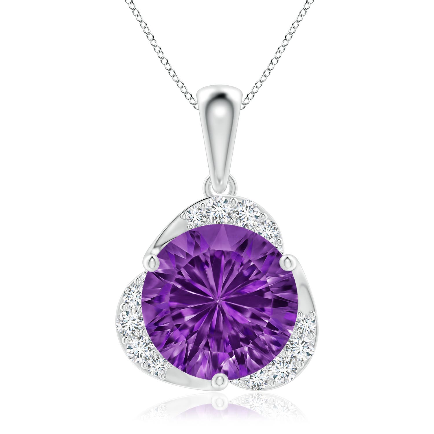 AAAA - Amethyst / 3.22 CT / 14 KT White Gold