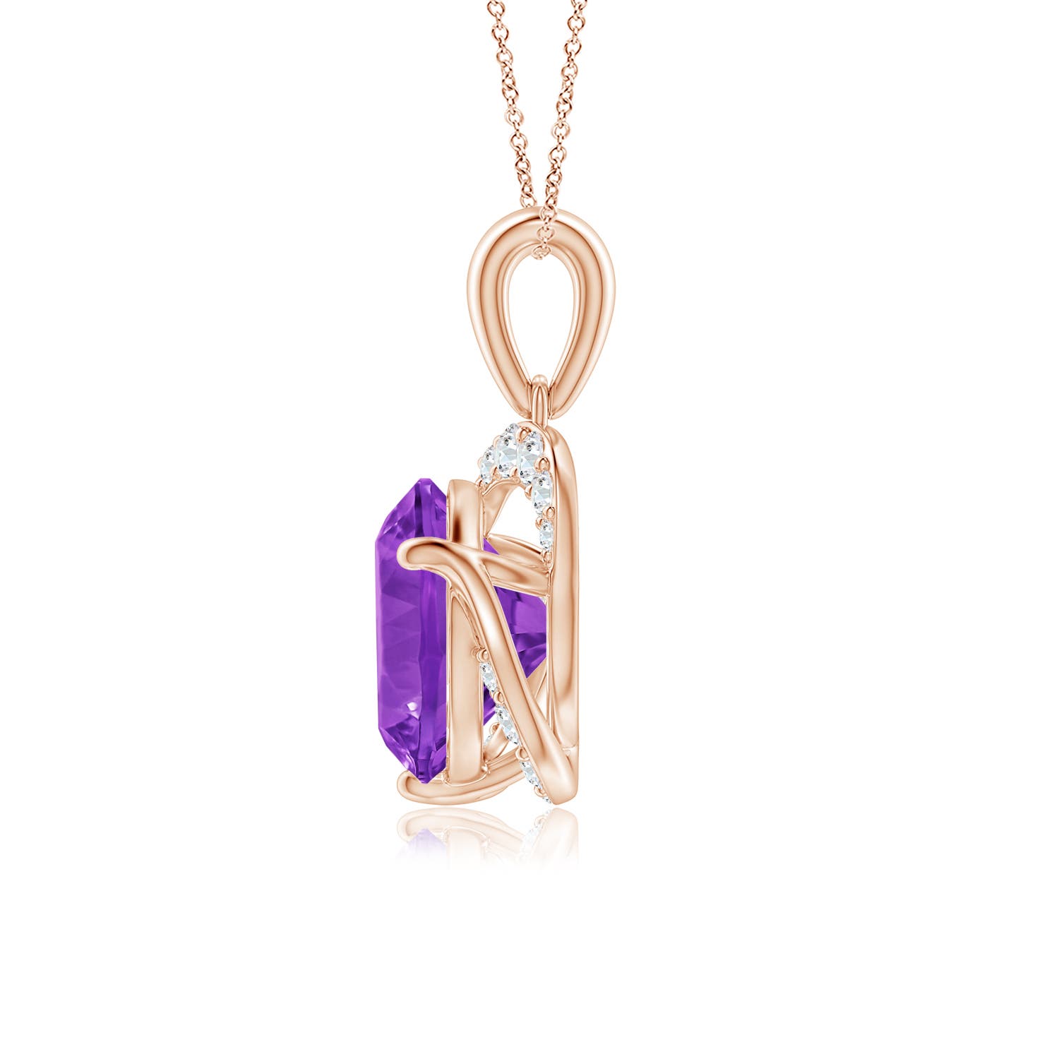 AAAA - Amethyst / 1.92 CT / 14 KT Rose Gold