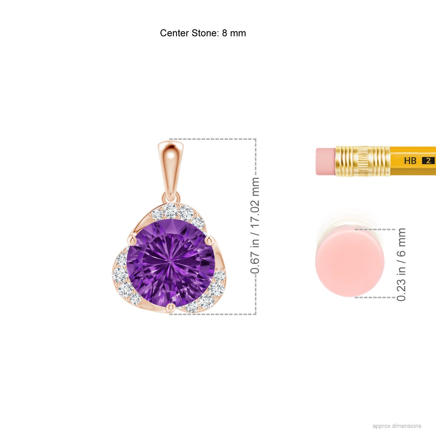 AAAA - Amethyst / 1.92 CT / 14 KT Rose Gold