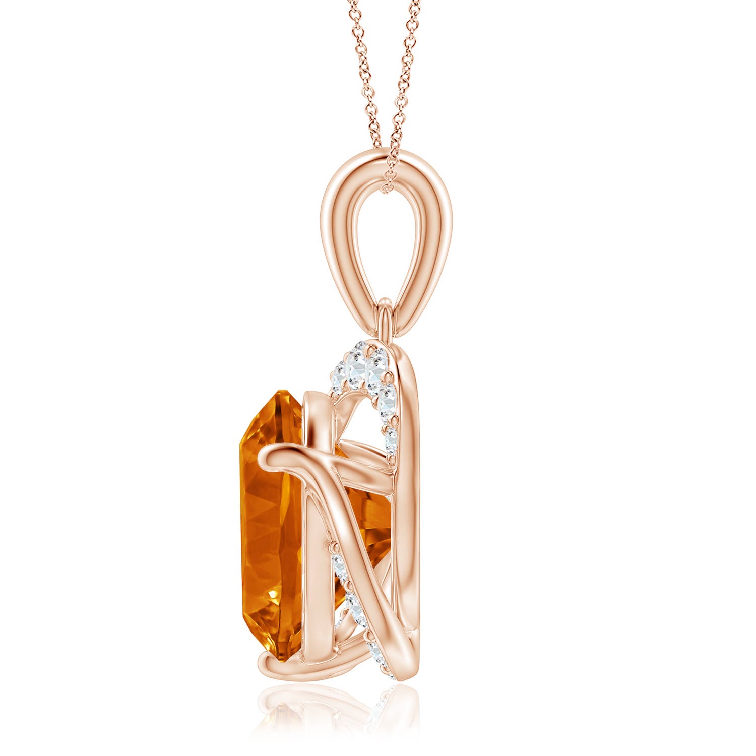 AAAA - Citrine / 3.22 CT / 14 KT Rose Gold